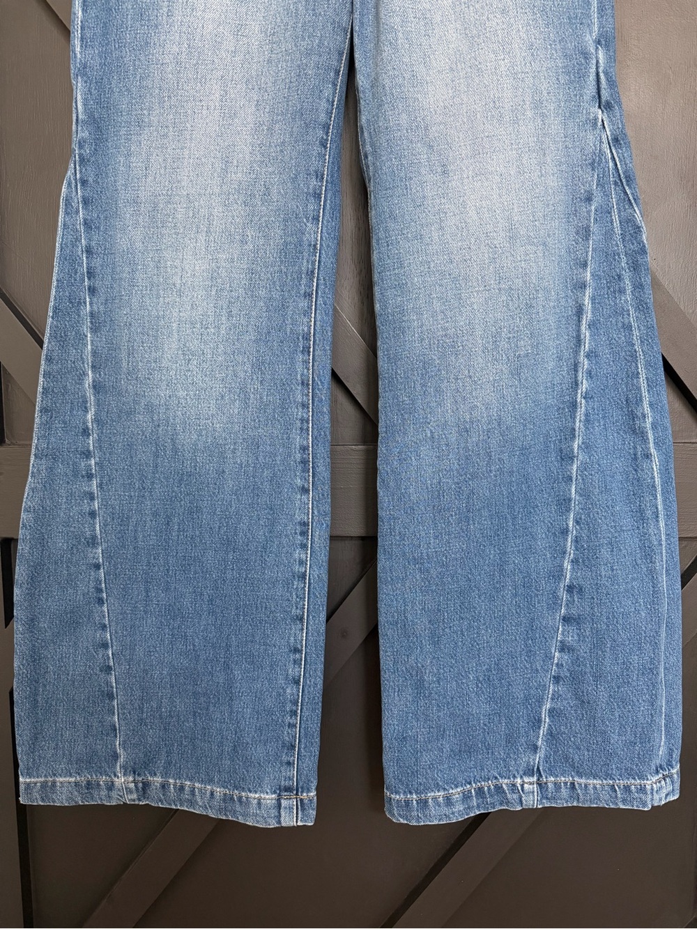 FRAME Le Baggy Palazzo Jeans in Seafarer, Size 26 - Picture 9 of 13